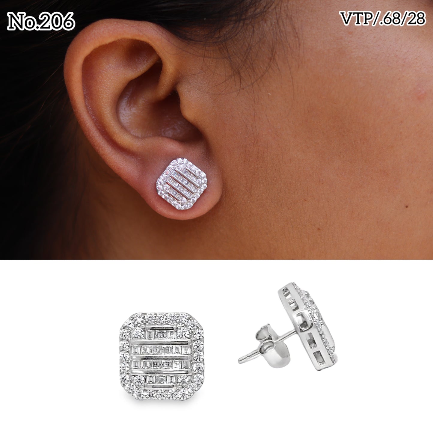 Silver Earrings for Women by V One Jewellery