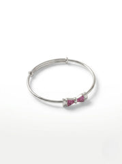Baby blossom bow silver kada