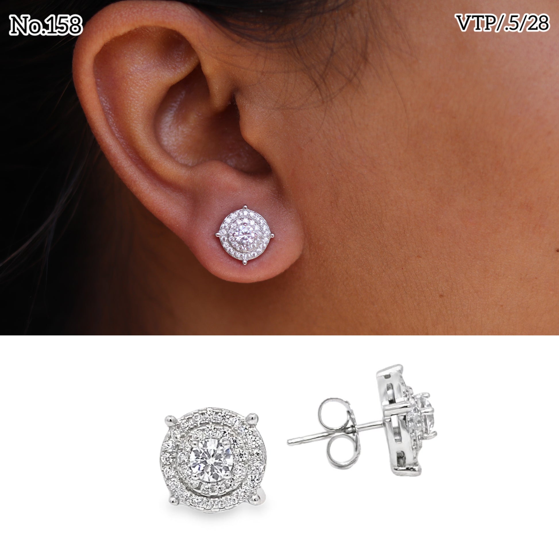 Silver Earrings for Women by V One Jewellery