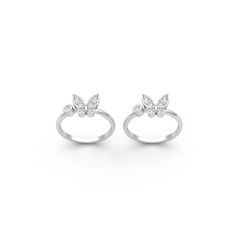 Fairy wings silver toerings