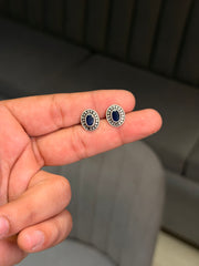 Celestial blue silver stud