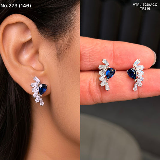 Ziva jade stone silver stud