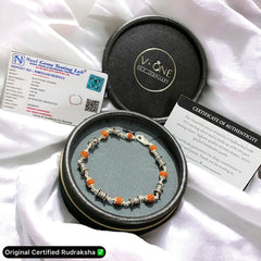 Silver Damroo Rudraksha Bracelet