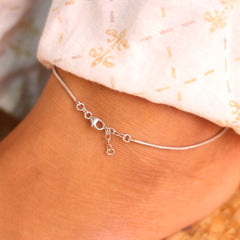 Silver Noor E Nazar Anklet