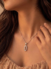 Royal gleam silver pendant set for women