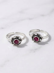 Rose whisper silver toerings for women