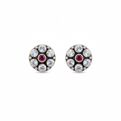 Vihana bloom silver stud