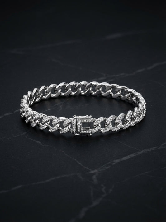 Bold sterling silver bracelet for women