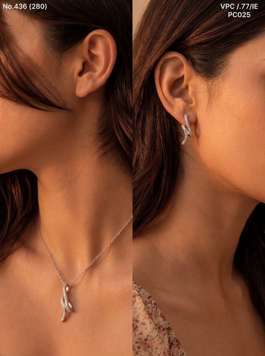 Navya silver pendant set for women