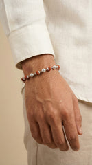 Silver Moti Rudraksha Bracelet