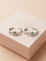 Soft Duo Shine silver toerings for women