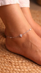 Silver Nayra Drop payal