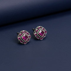 Violet grace silver stud