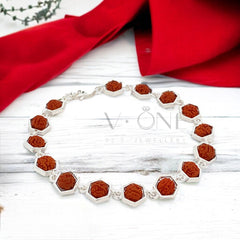 Silver Rudraksha Bracelet by V One Jewellery