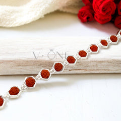 Silver Rudraksha Bracelet by V One Jewellery
