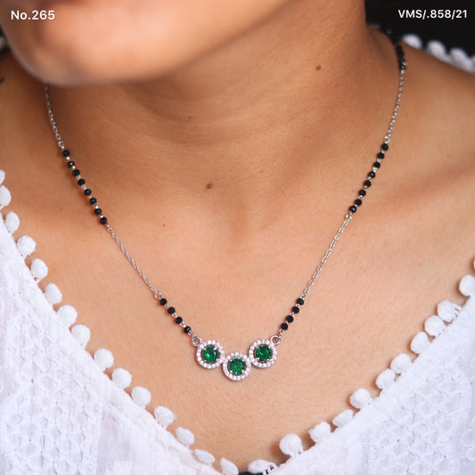 Graceful Glow Pure Silver Mangalsutra for Women