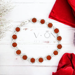 Silver Rudraksha Bracelet by V One Jewellery