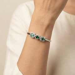 Diamond breeze silver kada for women