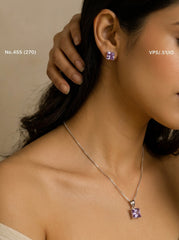 Moonbeam silver pendant set for women