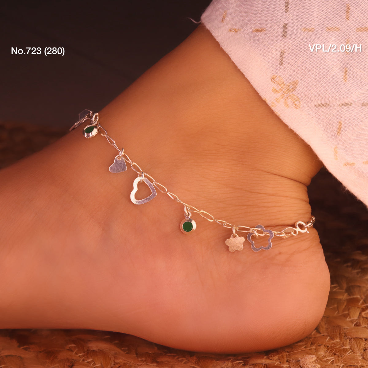 Twinkle bell silver Payal for women