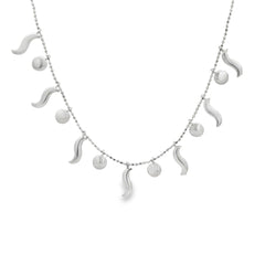 Wandering charms silver chain pendant