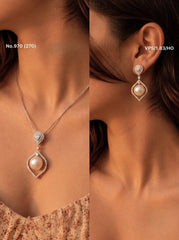 Celestial Pearl silver pendant set for women