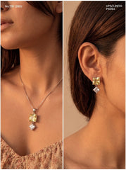 Vedanshi silver pendant set for women