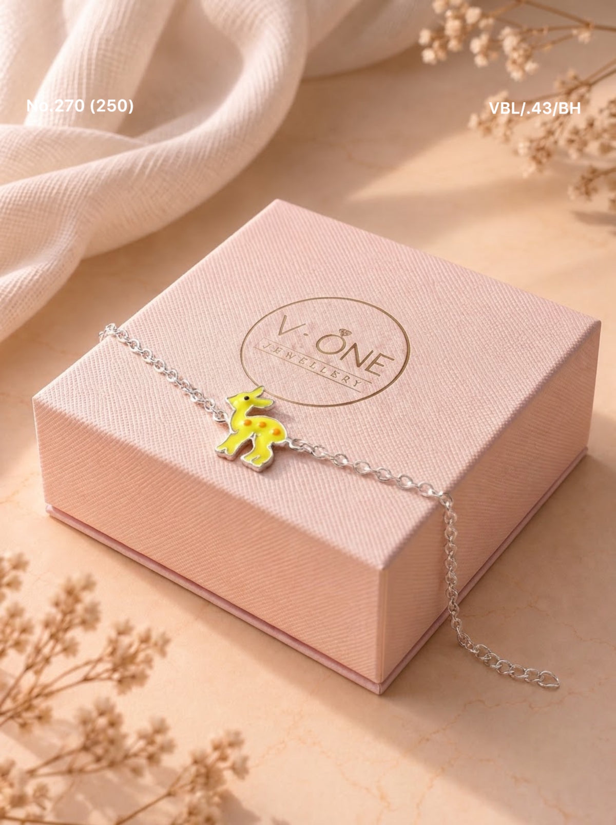Cute Charm 92.5 Silver Kids Bracelet