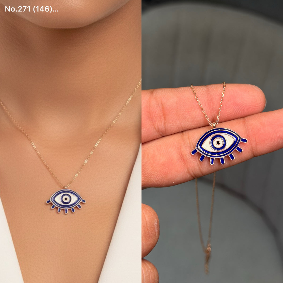 Clear sight silver chain pendant