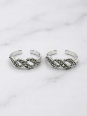 Twinkle twist silver toerings for women