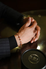 Silver Hexagon Rudraksha Bracelet