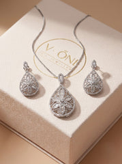 Sanya silver pendant set for women