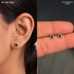 Mint shine silver stud