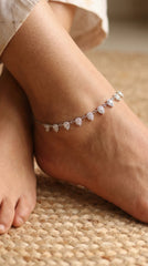 EternaGlow Silver Payal for Women