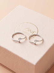 Pearl tip silver Toering for women