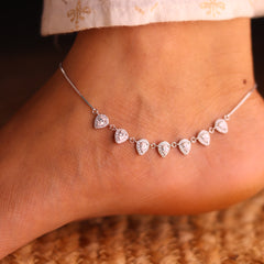 EternaGlow Silver Payal for Women