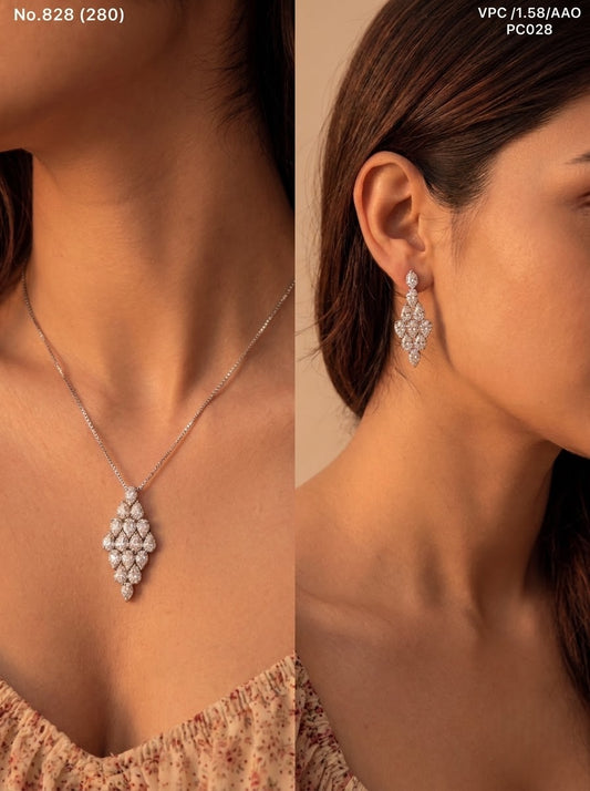Lavaynya silver pendant set for women