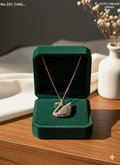 Celestial swan silver chain pendant