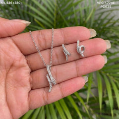 Navya silver pendant set for women