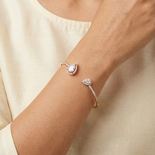 Majestic dew silver kada for women