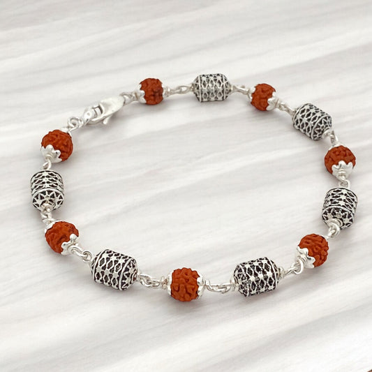 Silver Divine Dhara Rudraksha Bracelet