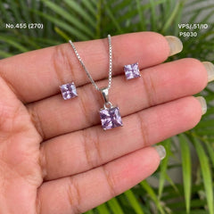 Moonbeam silver pendant set for women