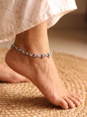 Imperial stonecraft silver anklet