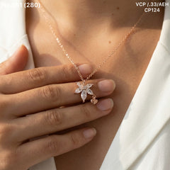 Star charms silver chain pendant for women