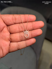 Owl Charm Silver chain pendant