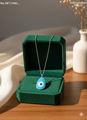 Eternal eye silver chain pendant