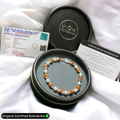 Silver Moti Rudraksha Bracelet
