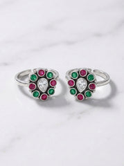 Gulbahar silver toerings for women