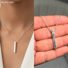 Vertical spark silver chain pendant
