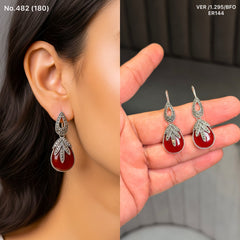 Ruby dominion silver earrings